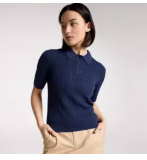Walter Hagen Women's Short Sleeve Golf Sweater - Navy