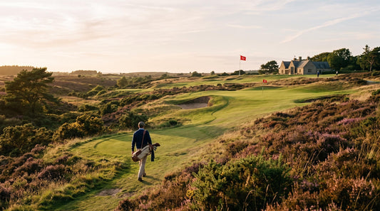 Heathland golf course in soft light, standing in for Bernardus Golf ahead of the 2026 Solheim Cup in the Netherlands