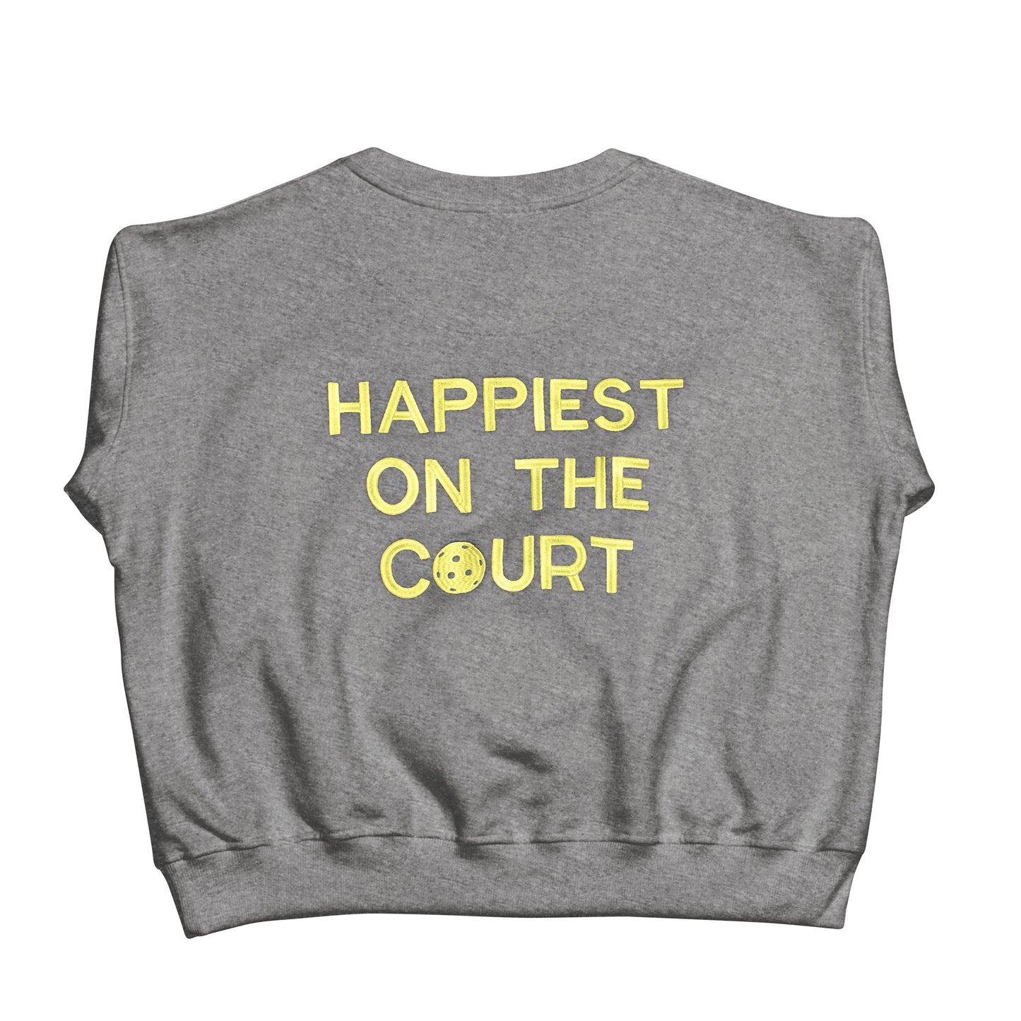 Happiest on the Court® pickleball sweatshirt