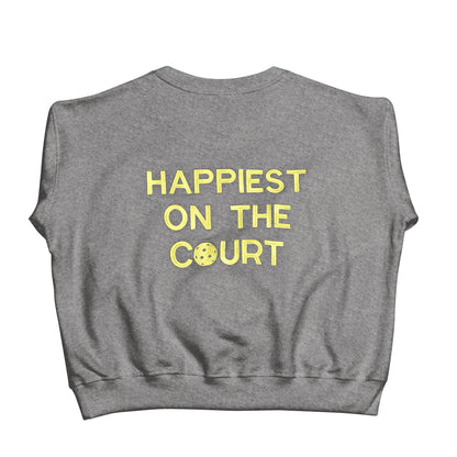 Happiest on the Court® pickleball sweatshirt