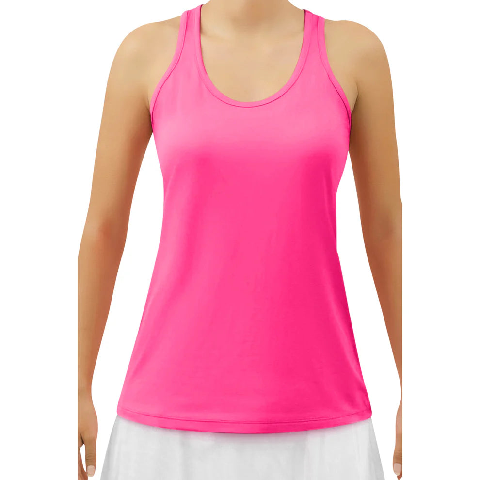 body wearing pink tank top
