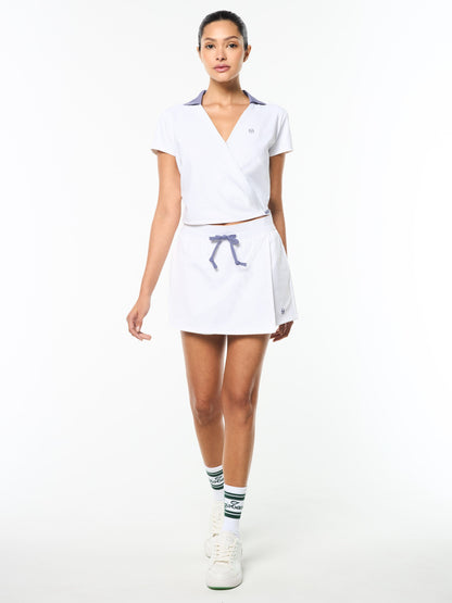 Agata Wrap Skort- Brilliant White