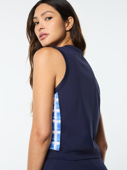 Lara Cropped Top- Maritime Blue