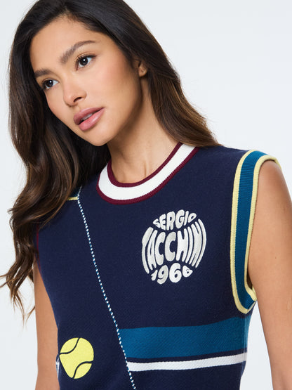 Sergio Tacchini  Knit Vest- Blue