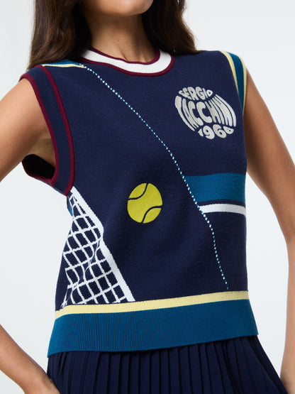 Sergio Tacchini  Knit Vest- Blue