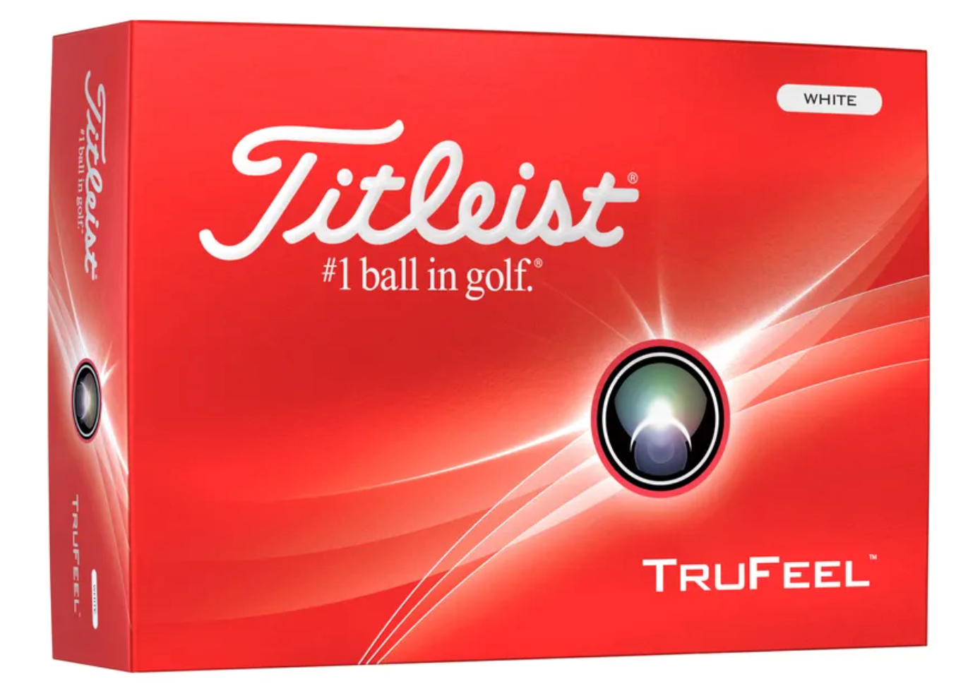 Titleist TruFeel golf balls packaging on a white background