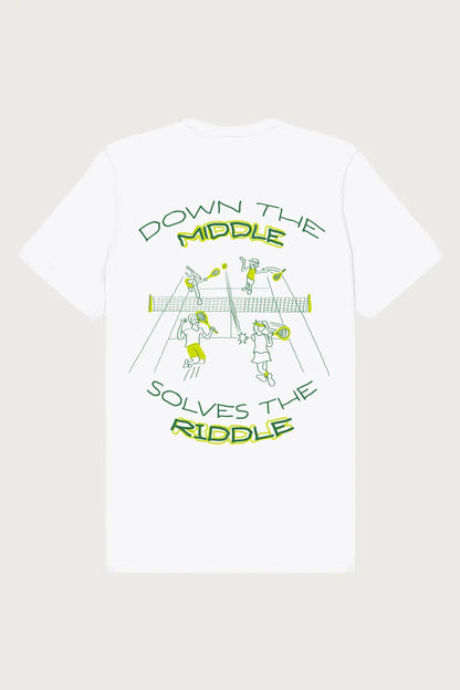 Down the Middle Solves the Riddle Tee