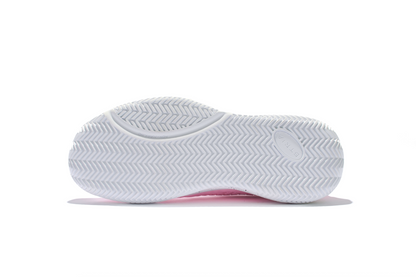 White sneaker sole with a brand logo on a white background