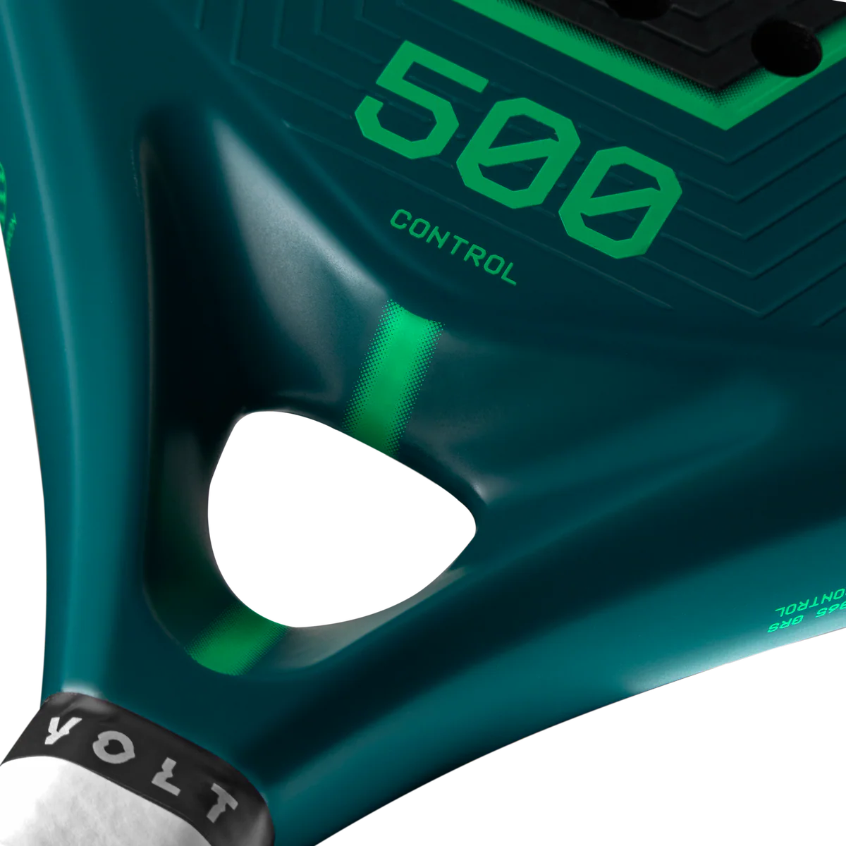 Close-up of a green and black device with '500 Control' and 'VOLT' branding.