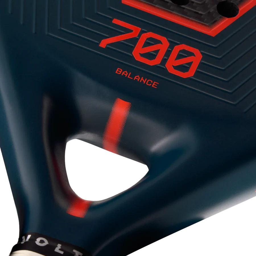 Close-up of a bicycle frame with '700' and 'Balance' text on a dark background