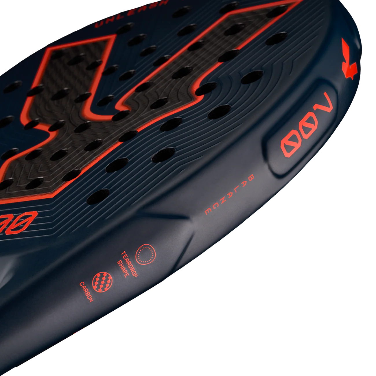 Black and red sports pad with brand logo on a white background