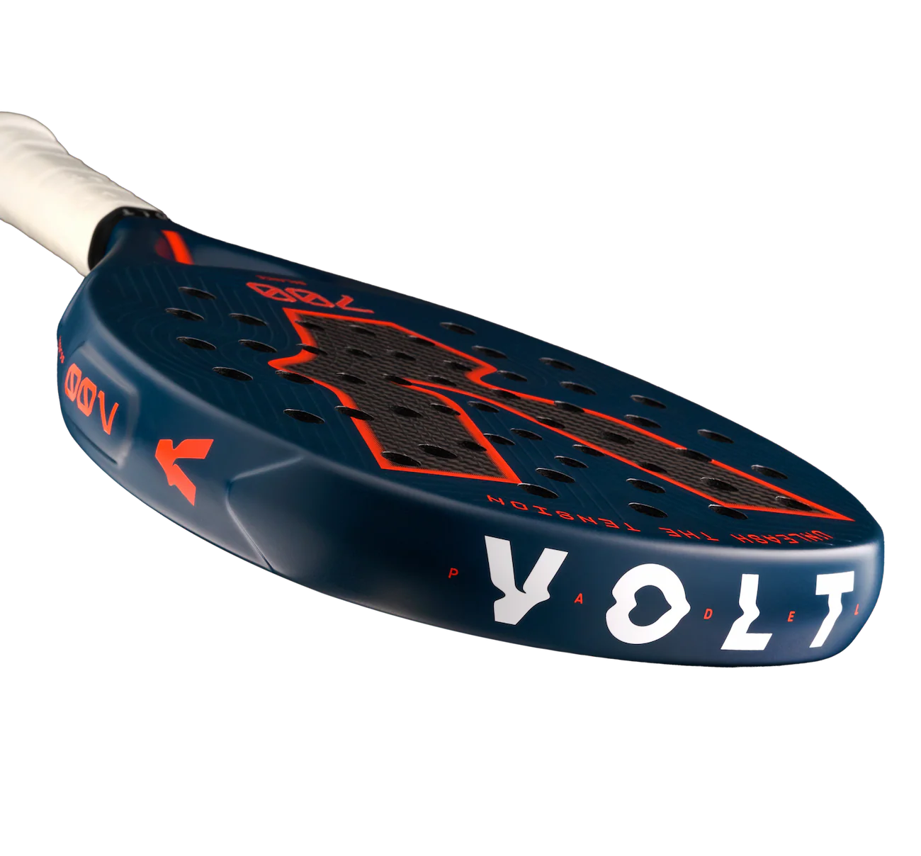 Blue and orange paddle with 'VOLT' branding on a white background