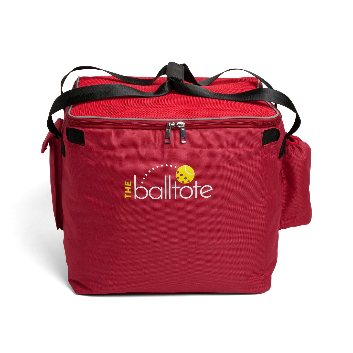 Red bag with 'The Balltote' logo on a white background