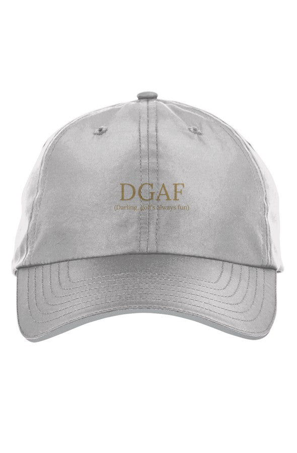 Gray cap with a logo on a white background